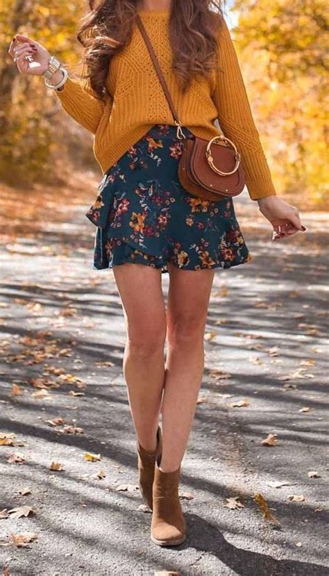 cute skirt outfits for fall